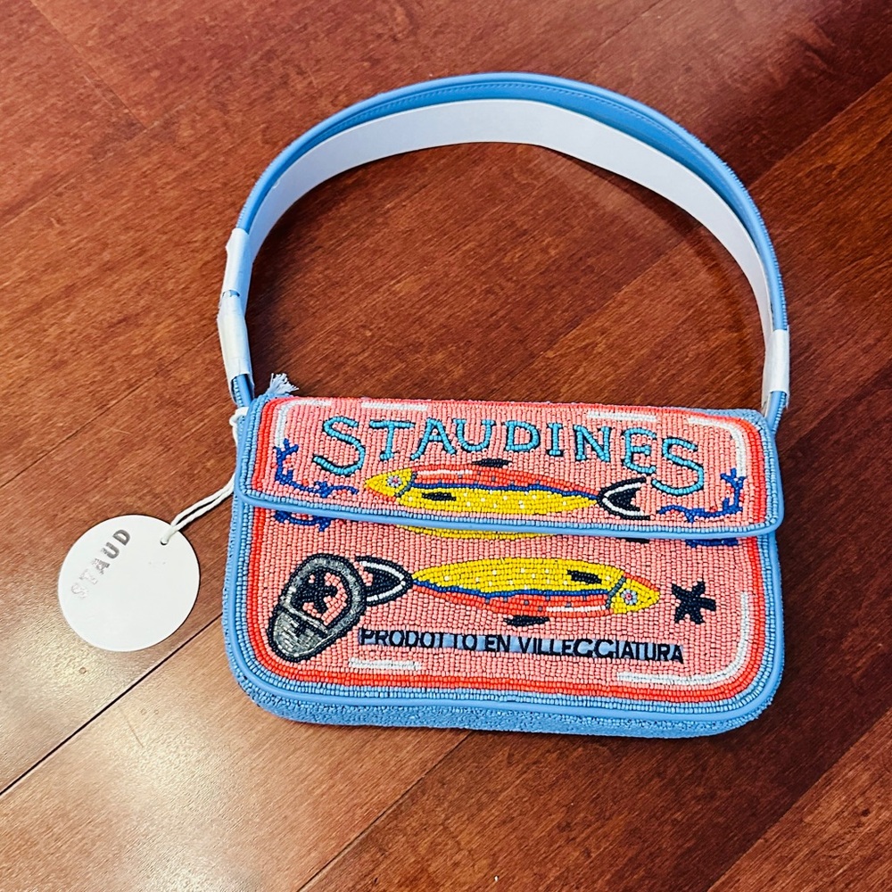Staud Tommy Beaded Bag Staudines Sardine Purse NWT